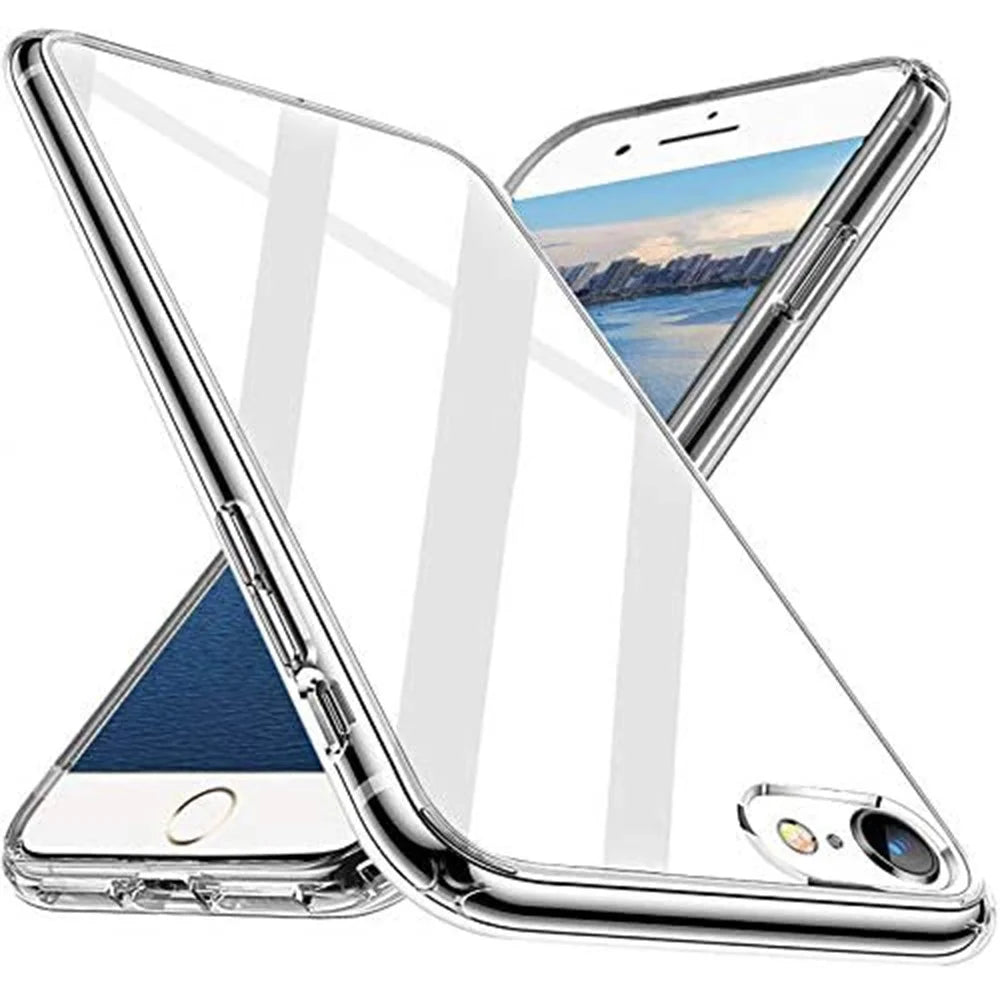 For iPhone 7 / 8 4.7 inch / SE (2020) / SE (2022) Clear Crystal TPU Phone Case Anti-Fingerprint Defender Phone Protective Cover - 1