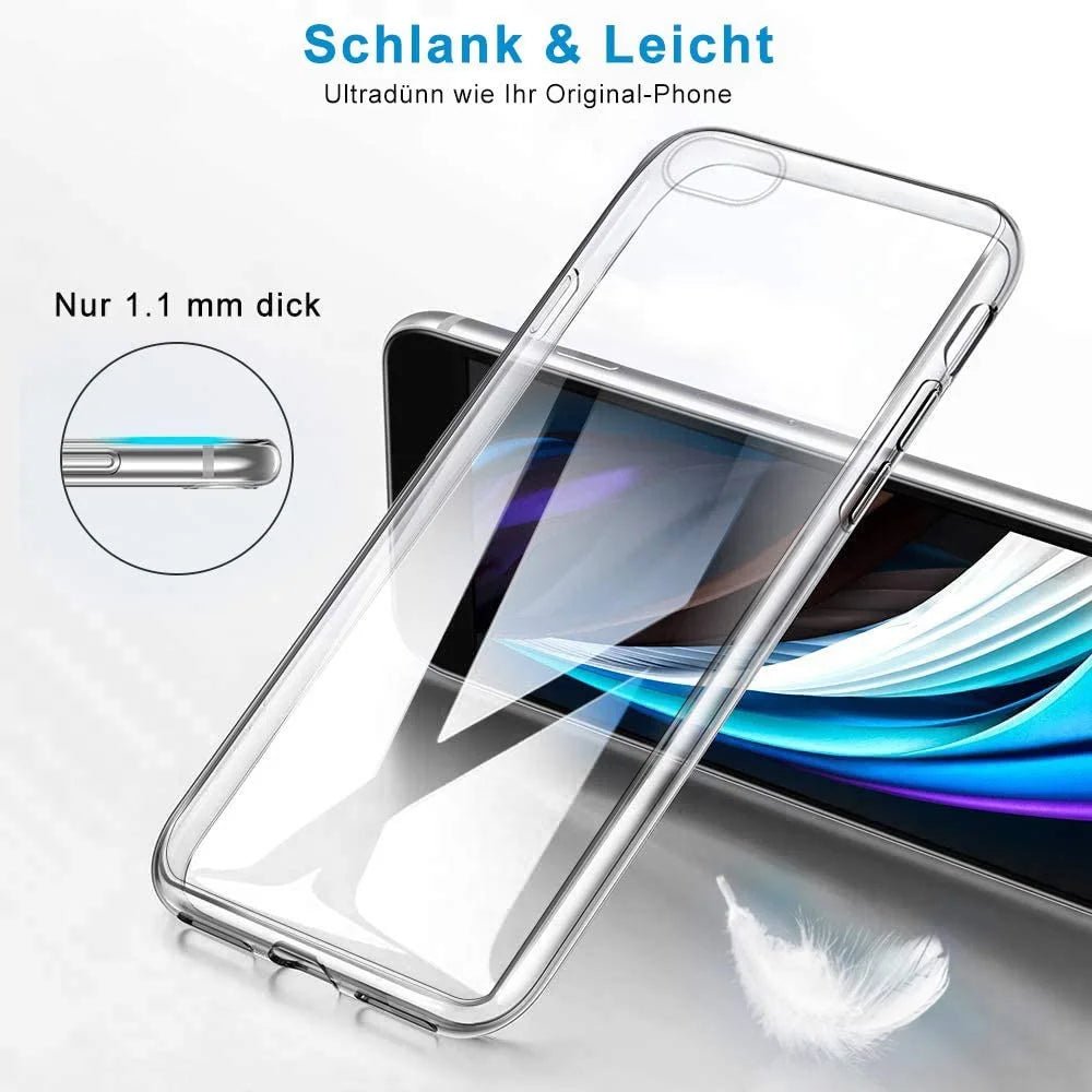 For iPhone 7 / 8 4.7 inch / SE (2020) / SE (2022) Clear Crystal TPU Phone Case Anti-Fingerprint Defender Phone Protective Cover - 5