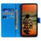 For iPhone 14 6.1 inch Smooth Litchi Texture PU Leather Cover Stand Magnetic Protective Shock-Absorbing Wallet Case - Blue - 3