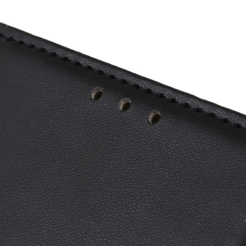 For iPhone 14 6.1 inch Wallet Phone Case PU Leather Stand Function Magnetic Folio Flip Folding Cover - Black - 5