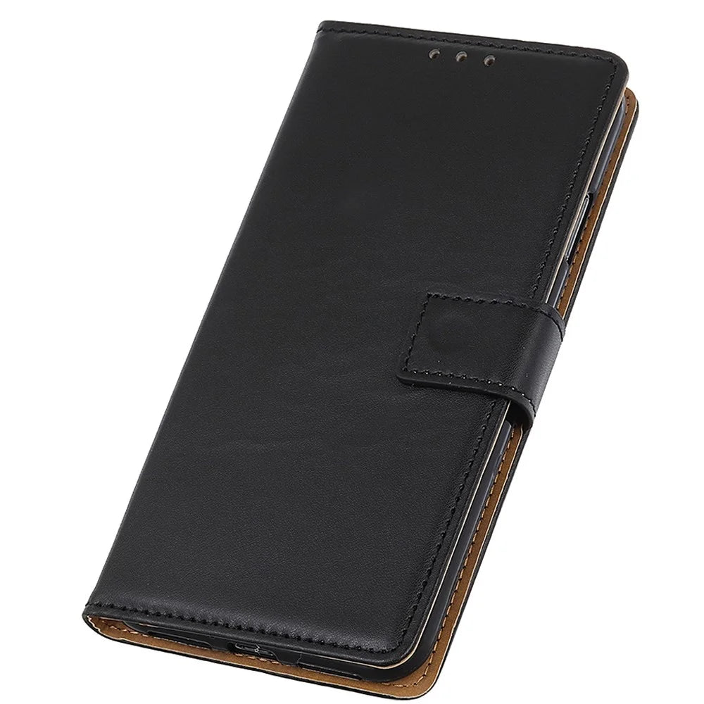 For iPhone 14 6.1 inch Wallet Phone Case PU Leather Stand Function Magnetic Folio Flip Folding Cover - Black - 7