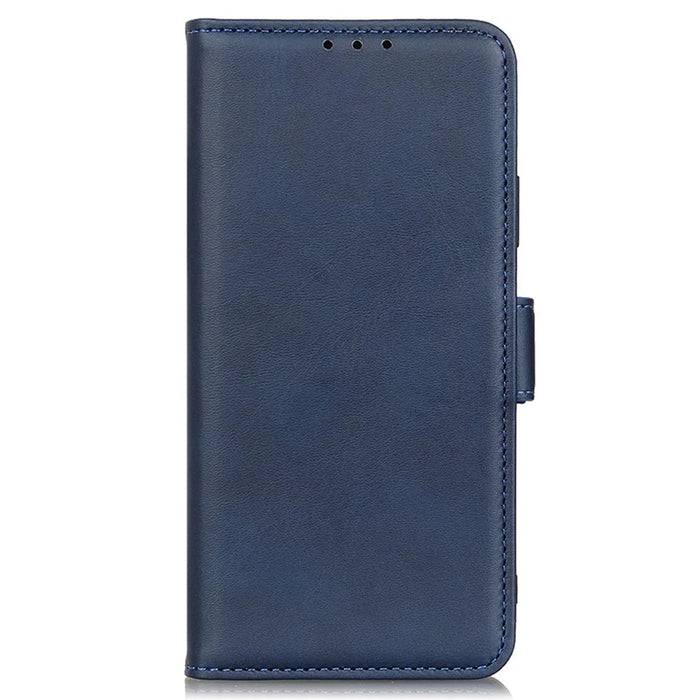 For iPhone 14 Pro 6.1 inch Textured PU Leather Anti-scratch Phone Case Wallet Stand Function Phone Shell - Blue - 6