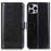 For iPhone 14 Plus 6.7 inch Crazy Horse Texture Phone Case Shockproof Stand Cover PU Leather Wallet Ant-drop Magnetic Protective Shell - Black - 1