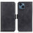 For iPhone 14 6.1 inch Textured Leather Flip Folio Wallet Case Dual Magnetic Clasps Protect Folding Stand Cover - Black - 1