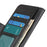 For iPhone 14 6.1 inch Textured Leather Flip Folio Wallet Case Dual Magnetic Clasps Protect Folding Stand Cover - Black - 4