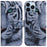 Wallet Stand Phone Cover for iPhone 14 Pro 6.1 inch, PU Leather Pattern Printing Shockproof Case - Tiger Head - 1