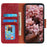 For iPhone 14 Pro 6.1 inch Split Leather Nappa Texture Phone Case with Magnetic Closure Stand Wallet Shockproof Phone Cover - Red - 3