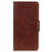 Split Leather Nappa Texture Phone Case for iPhone 14 6.1 inch, Magnetic Closure Stand Wallet Anti-drop Phone Cover Shockproof Mobile Phone Shell - Brown - 6