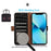 Crocodile Texture Phone Case for iPhone 14 6.1 inch, Genuine Cowhide Leather RFID Blocking Stand Wallet Cover - Black - 5