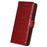 Crocodile Texture Phone Case for iPhone 14 Pro 6.1 inch, Genuine Cowhide Leather Magnetic Clasp RFID Blocking Shell with Stand Wallet - Red - 6