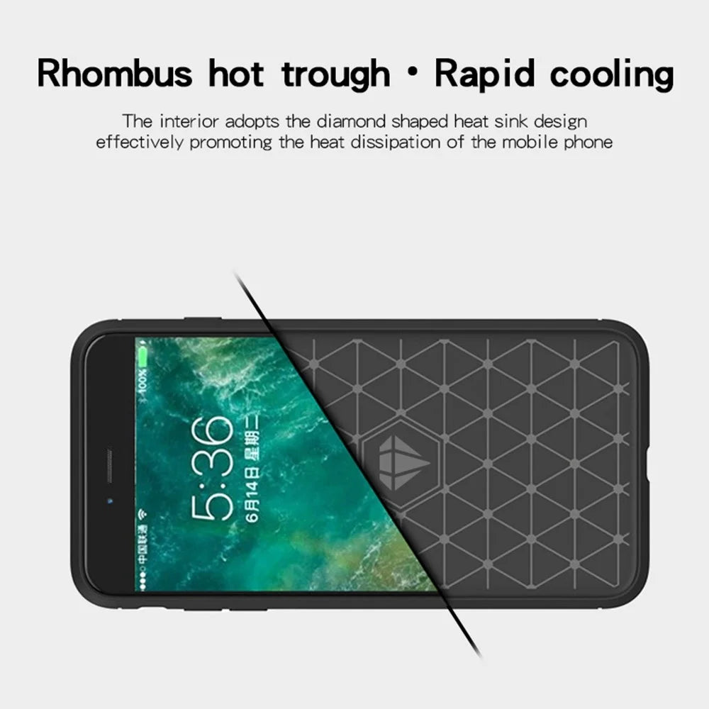 MOFI For iPhone 7 Plus 5.5 inch/8 Plus 5.5 inch Carbon Fiber Texture Brushed TPU Case Scratch-resistant Mobile Phone Cover - Black - 3
