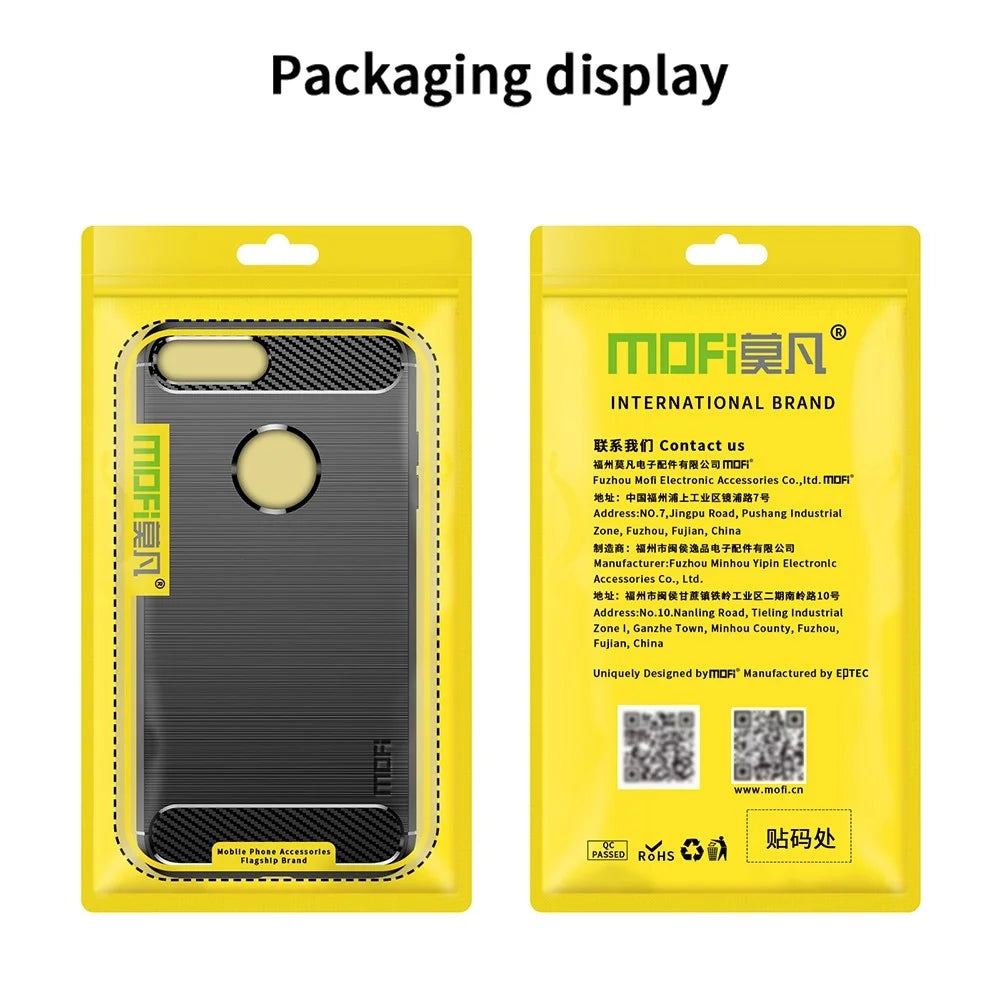 MOFI For iPhone 7 Plus 5.5 inch/8 Plus 5.5 inch Carbon Fiber Texture Brushed TPU Case Scratch-resistant Mobile Phone Cover - Black - 7