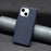 For iPhone 14 Wallet Case Litchi Texture Flip Leather Mobile Cover Stand with Strap - Dark Blue - 5