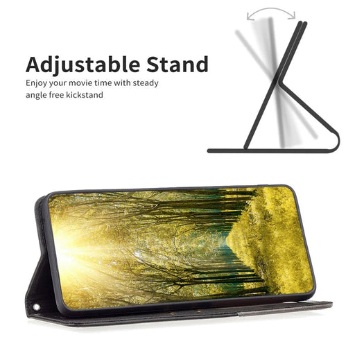 For iPhone 14 Pro Leather Case with Card Holder Imprinting Pattern Phone Stand Cover - Black - 2