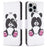 For iPhone 14 Pro Max Leather Case Pattern Printing Wallet Stand Flip Mobile Cover - Panda - 1
