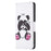 For iPhone 14 Pro Max Leather Case Pattern Printing Wallet Stand Flip Mobile Cover - Panda - 6