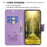 For iPhone 14 Pro Max Wallet Case Imprinted Butterflies Leather Phone Cover with Strap - Purple - 3