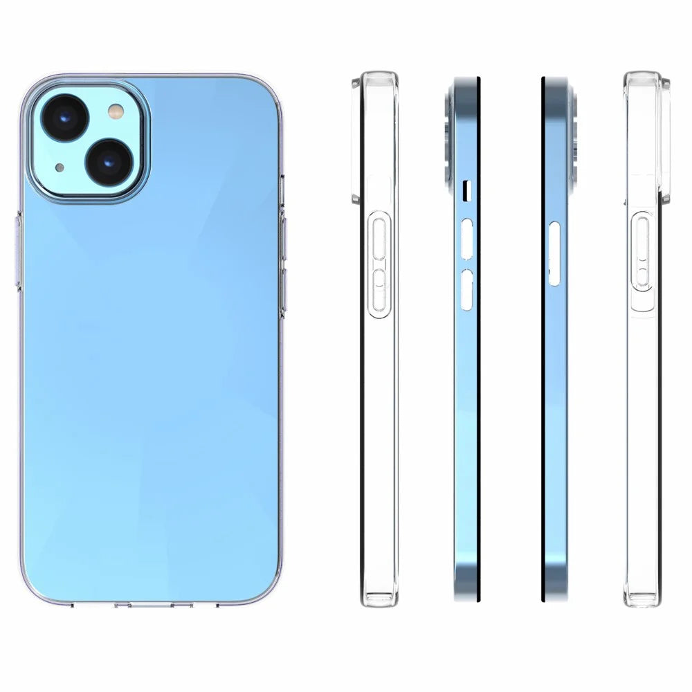 For iPhone 14 6.1 inch Anti-fall Phone Case Precise Cutouts Waterproof TPU Cellphone Cover Drop-resistant Back Case - 6