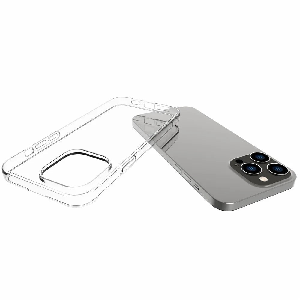 For iPhone 14 Pro Max 6.7 inch Inner Watermark-free Wear-resistant Clear TPU Phone Case Soft Back Shell Cover - 4