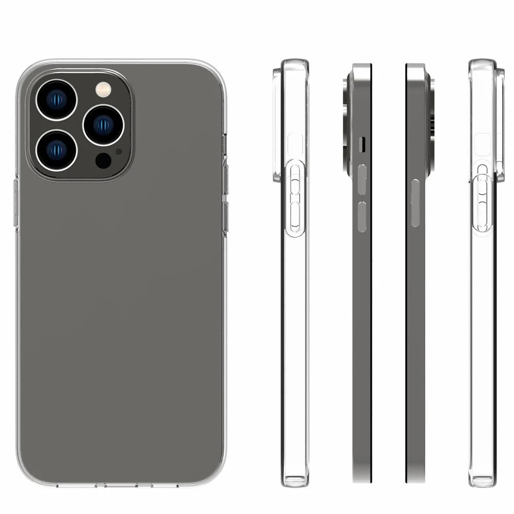 For iPhone 14 Pro Max 6.7 inch Inner Watermark-free Wear-resistant Clear TPU Phone Case Soft Back Shell Cover - 7