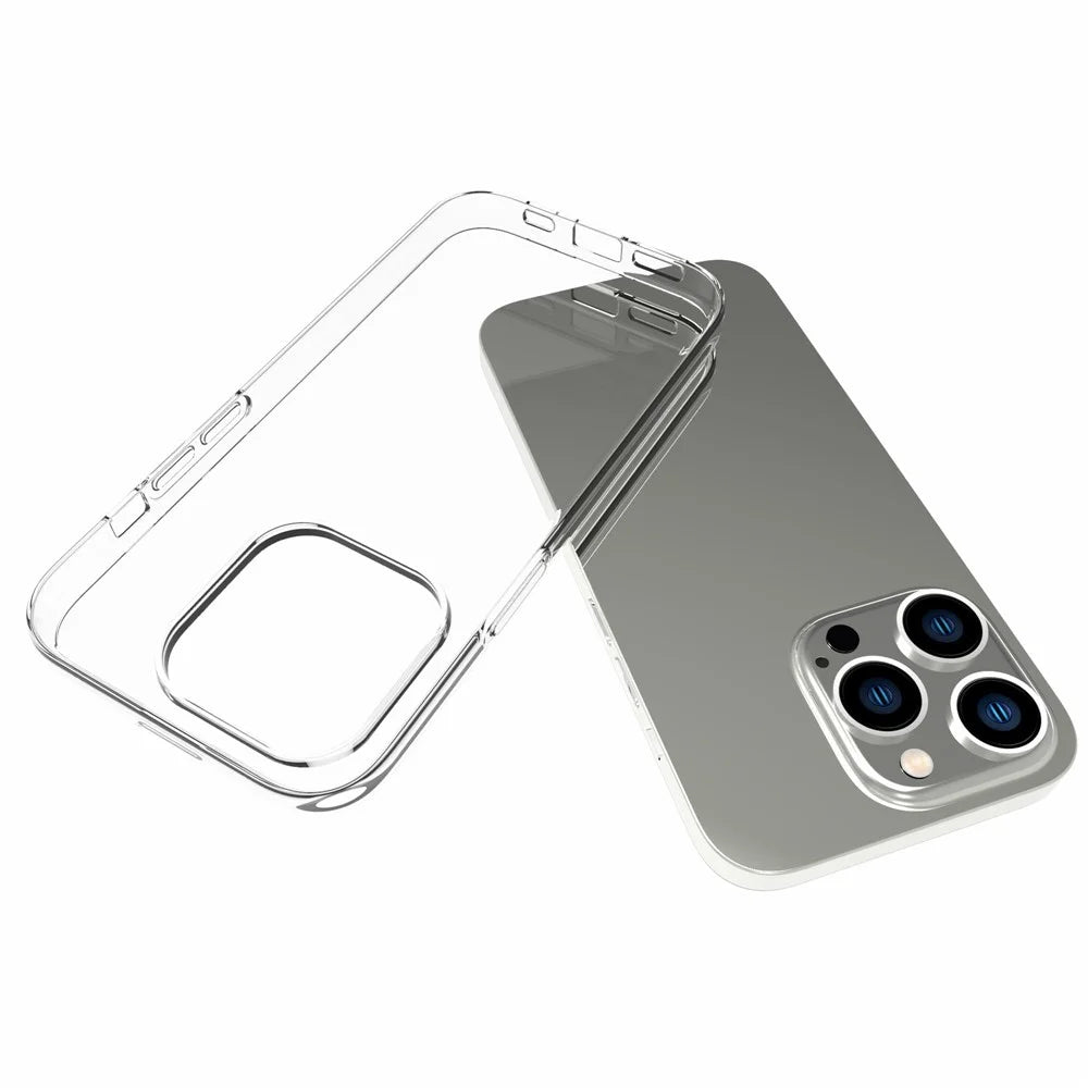 For iPhone 14 Pro 6.1 inch Light Thin Durable Inner Watermark-free Clear TPU Phone Case Soft Back Protector - 3