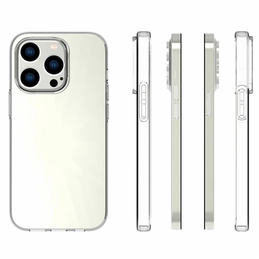 For iPhone 14 Pro 6.1 inch Light Thin Durable Inner Watermark-free Clear TPU Phone Case Soft Back Protector - 6