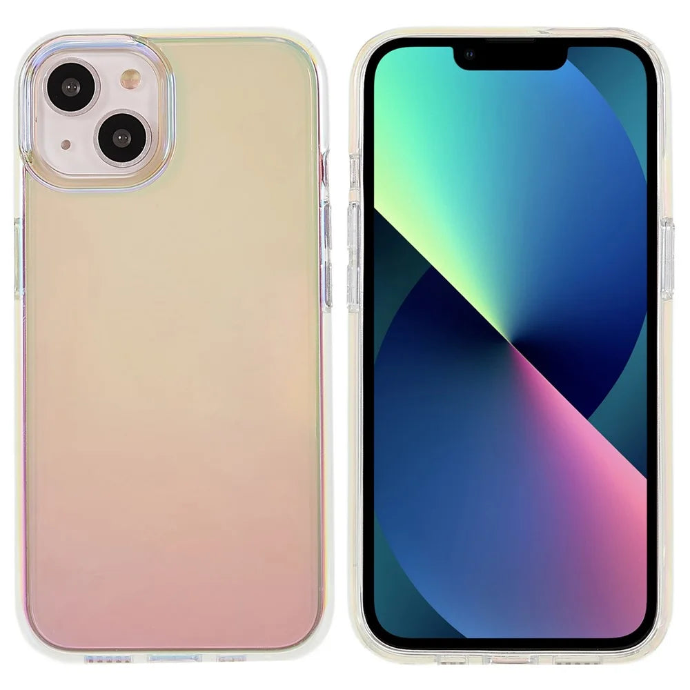 For iPhone 13 6.1 inch Electroplating PC + TPU Hybrid Phone Case Thickened Anti-Drop Protection Back Cover - Purple - 1
