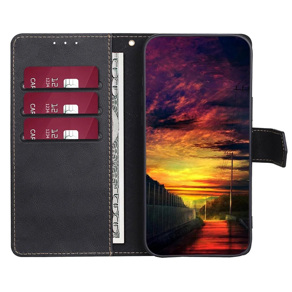 For iPhone 7/8 4.7 inch/SE (2020)/(2022) Waterproof Leather Phone Case RFID Blocking Magnetic Closure Anti-scratch Cellphone Cover with Wallet Stand - Black - 2