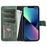 Phone Protective Cover Leather Case for iPhone 13 6.1 inch, Color Splicing Stand Wallet Function Smartphone Shell - Green - 2