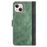 Phone Protective Cover Leather Case for iPhone 13 6.1 inch, Color Splicing Stand Wallet Function Smartphone Shell - Green - 7