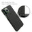 For iPhone 14 Pro Max 6.7 inch Cell Phone Case Shell Solid Color Hard PC+Cloth Phone Cover - Black - 4