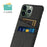 For iPhone 14 Pro Max 6.7 inch Cloth Texture Dual Card Slots Protective Phone Case Cloth + PC Back Cover - Black - 2