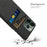 For iPhone 14 Pro Max 6.7 inch Cloth Texture Dual Card Slots Protective Phone Case Cloth + PC Back Cover - Black - 4