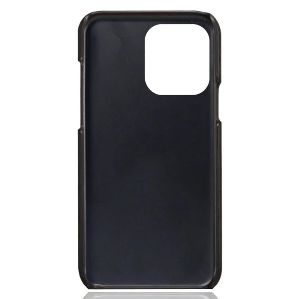 For iPhone 14 Pro 6.1 inch Wear-resistant Textured PU Leather Coated PC Well-protected Phone Case - Black - 4
