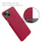 For iPhone 14 Plus 6.7 inch Solid Color Hard PC+Cloth Incomplete Coverage Design Phone Case Cover - Red - 4