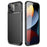 For iPhone 14 6.1 inch Carbon Fiber Texture Shockproof Cover Soft TPU Comfortable Grip Phone Case - Black - 1