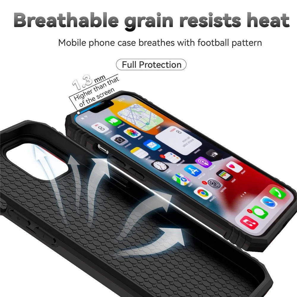 For iPhone 14 6.1 inch 360-degree Rotary Kickstand Case Hard PC + TPU All-inclusive Protection Phone Cover with Slide Camera Protection Cover - Black - 3