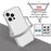 Glittery Powder Smart Phone Case for iPhone 14 Pro 6.1 inch, Anti-drop TPU Edge + PC Back Cover - Grey - 6