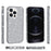 Glittery Powder Smart Phone Case for iPhone 14 Pro 6.1 inch, Anti-drop TPU Edge + PC Back Cover - Grey - 7