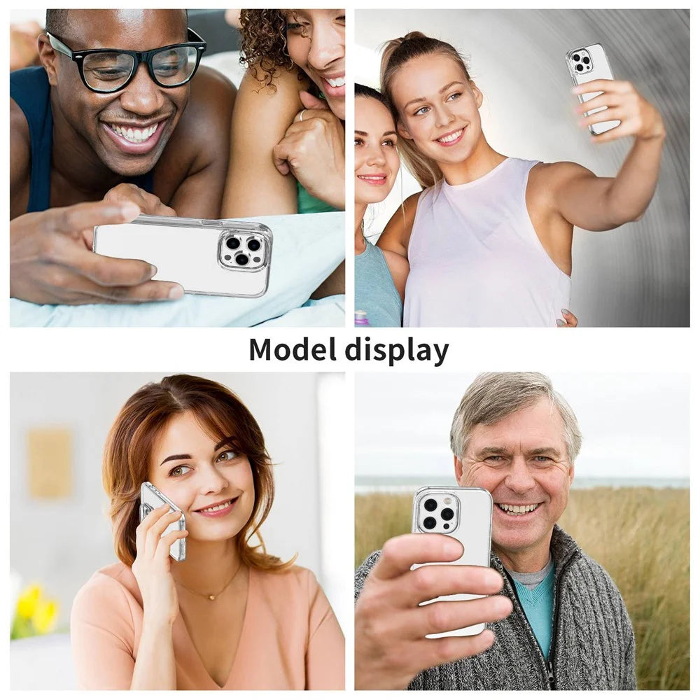 PC + TPU Hybrid Phone Case for iPhone 14 Pro 6.1 inch, Shockproof Crystal Clear Protective Cover - Transparent - 6