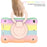 For iPad mini (2019) 7.9 inch/mini 4 Shockproof Colorful Tablet Cover Kickstand PC + Silicone Drop-proof Case with Shoulder Strap - Colorful Rose Gold - 6