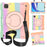 For iPad Pro 11 (2021) / (2020) / (2018) / (2022) / iPad Air (2022) / (2020) Colorful Tablet Cover Scratch-Resistant Kickstand Case with Shoulder Strap - Colorful Rose Gold - 1
