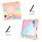 For iPad Pro 11 (2021) / (2020) / (2018) / (2022) / iPad Air (2022) / (2020) Colorful Tablet Cover Scratch-Resistant Kickstand Case with Shoulder Strap - Colorful Rose Gold - 2