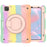 For iPad Pro 11 (2021) / (2020) / (2018) / (2022) / iPad Air (2022) / (2020) Colorful Tablet Cover Scratch-Resistant Kickstand Case with Shoulder Strap - Colorful Rose Gold - 3