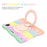 For iPad Pro 11 (2021) / (2020) / (2018) / (2022) / iPad Air (2022) / (2020) Colorful Tablet Cover Scratch-Resistant Kickstand Case with Shoulder Strap - Colorful Rose Gold - 5