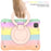 For iPad Pro 11 (2021) / (2020) / (2018) / (2022) / iPad Air (2022) / (2020) Colorful Tablet Cover Scratch-Resistant Kickstand Case with Shoulder Strap - Colorful Rose Gold - 6