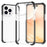 For iPhone 14 Pro Case Four Corners Anti Drop Clear TPU + TPE + PC Phone Cover - Transparent Black - 1