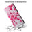 For iPhone 14 6.1 inch PU Leather Case Stand Function 3D Pattern Printed Magnet Closure Wallet Phone Cover with Strap - Peach Blossom - 2
