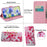 For iPhone 14 6.1 inch PU Leather Case Stand Function 3D Pattern Printed Magnet Closure Wallet Phone Cover with Strap - Peach Blossom - 4