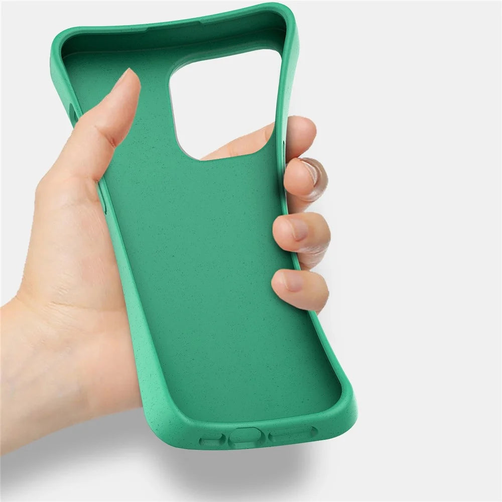 For iPhone 14 Pro Max 6.7 inch Starry Sky Series Eco Phone Case Biodegradable Wheat Straw+TPU Protective Matte Shell - Yellow - 4